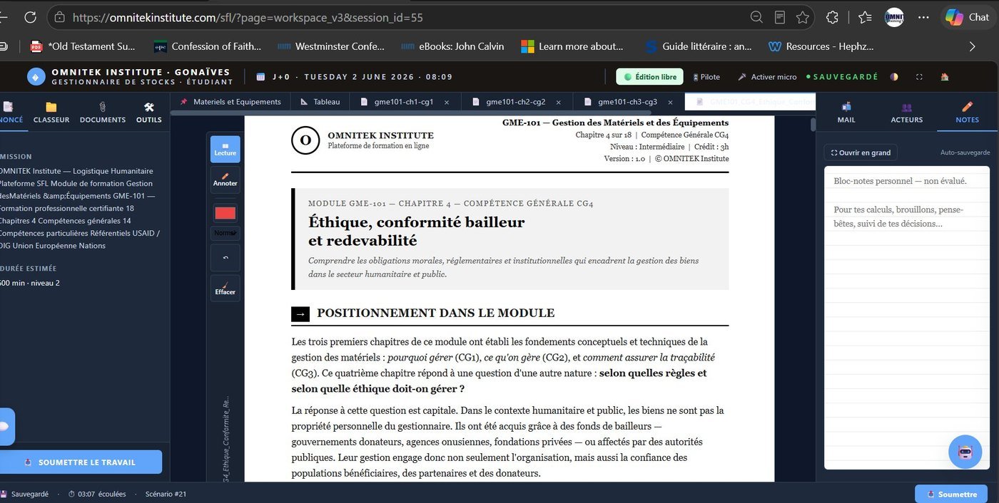 Lecture et annotation des chapitres